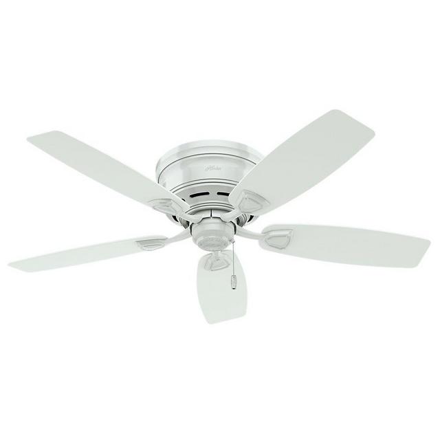 HUNTER 53119 Sea Wind Indoor / Outdoor Ceiling Fan with Pull Chain Control, 48", White