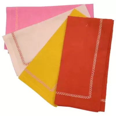 Wild Sage™ Cora Border Stitch Napkins (Set of 4)