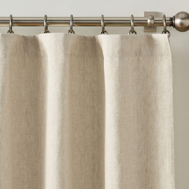 Everyday Linen Blackout Curtain, Flax, 50" W x 84" L