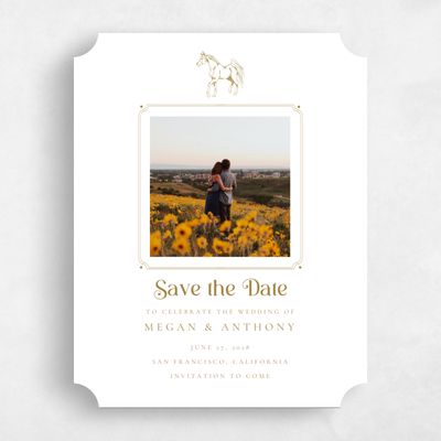 White Ticket Wedding Save the Date - Brisbee Photo
