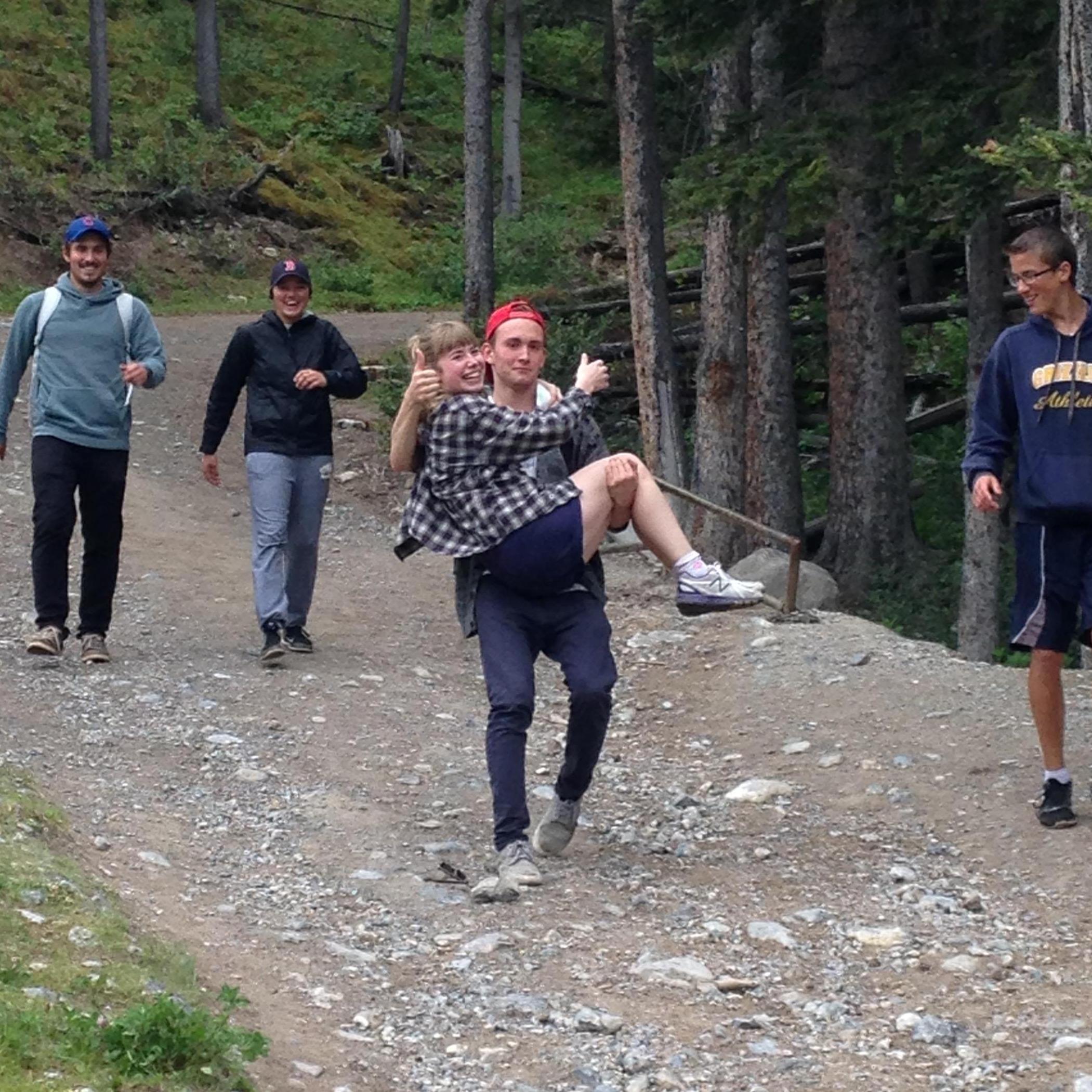 2016 - Isaiah sweeping Mikayla off her feet after rolling her ankle hiking in the mountains!