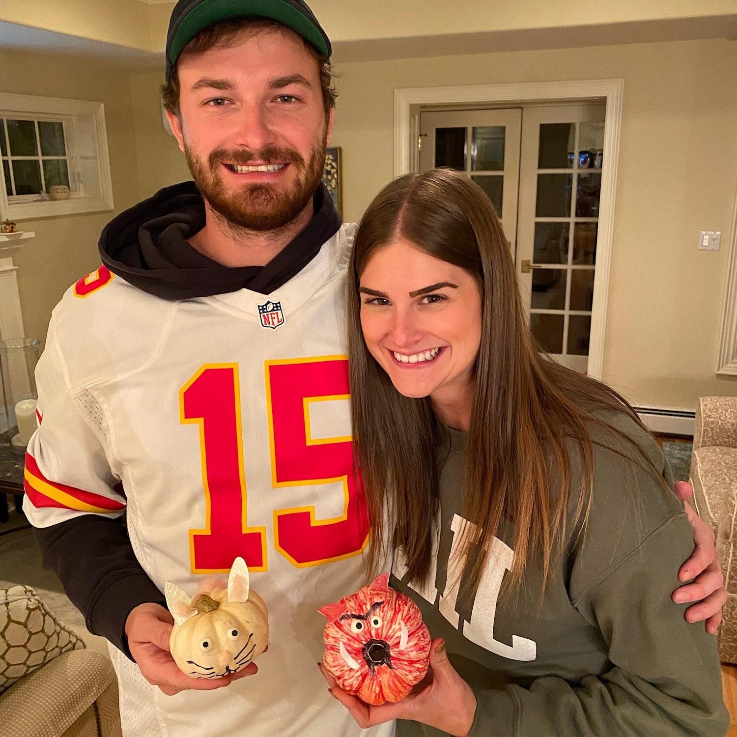 Pumpkin painting contest. Unfortunately neither of us won this year.