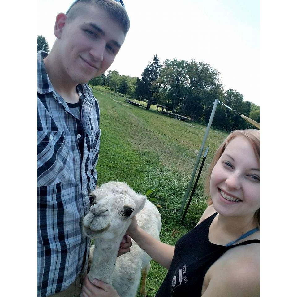 Us with a baby camel