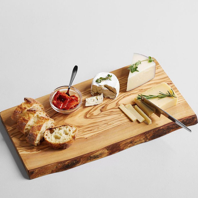Olive Wood Rustic Edge Cheese & Charcuterie Board