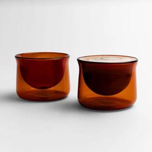 AMBER | FLUR Latte Glasses | Double-Walled Borosilicate Cups for Lattes & More