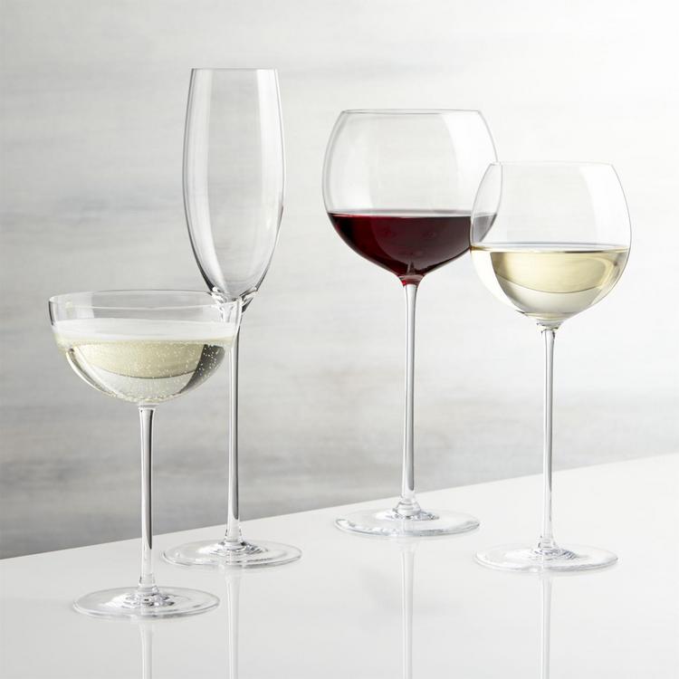 Crate and Barrel, Hip Large Red Wine Glass, Set of 4 - Zola
