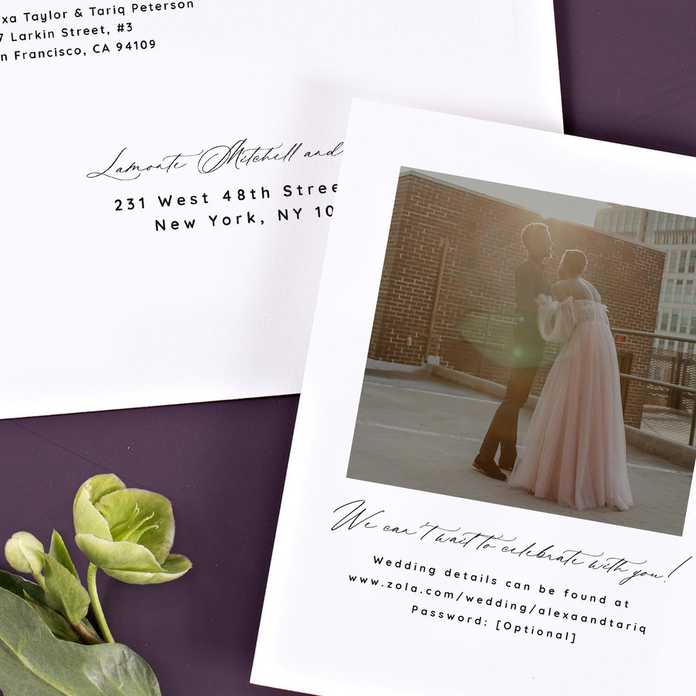 Seibel Photo | White | Zola Save The Dates