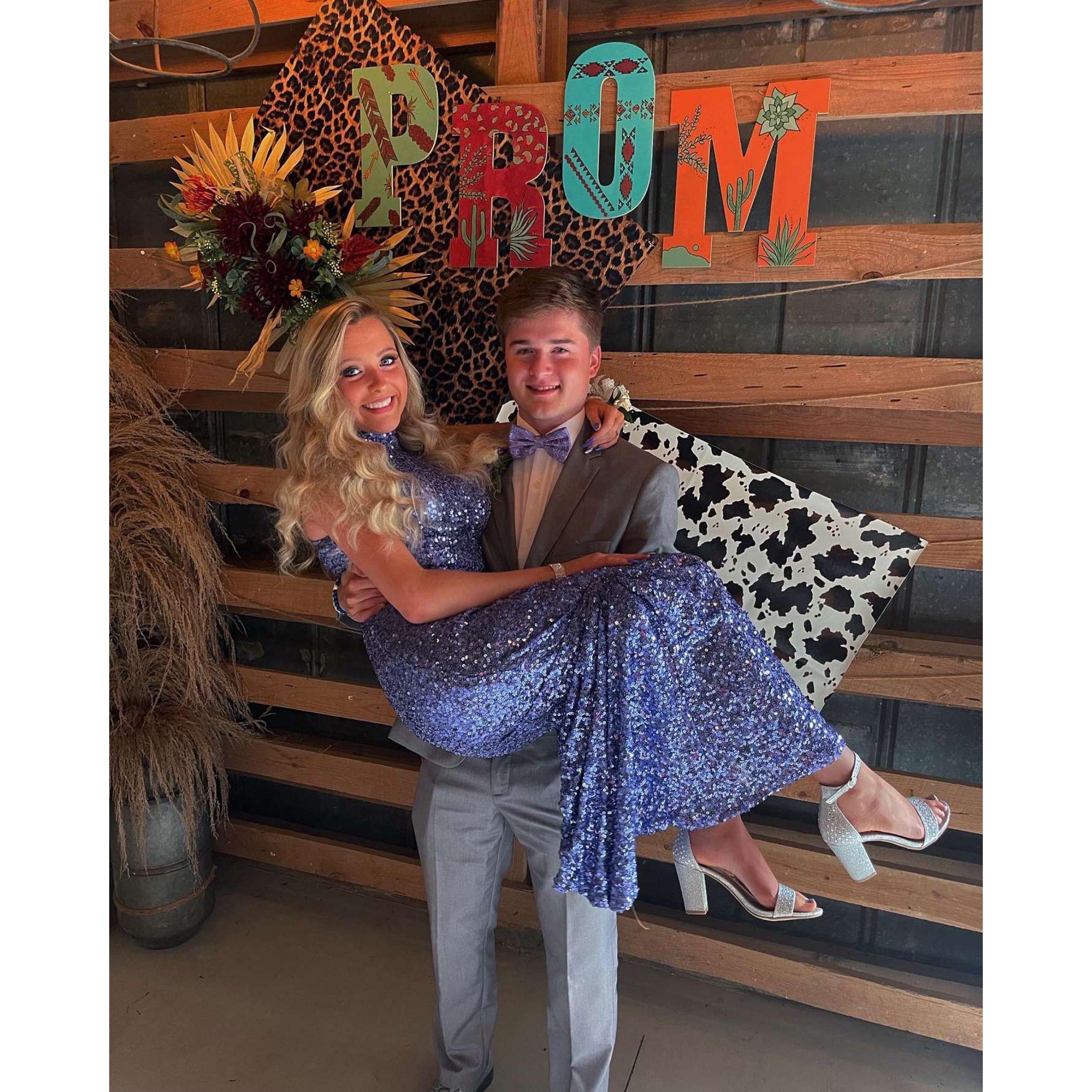 Our first prom. 🪩