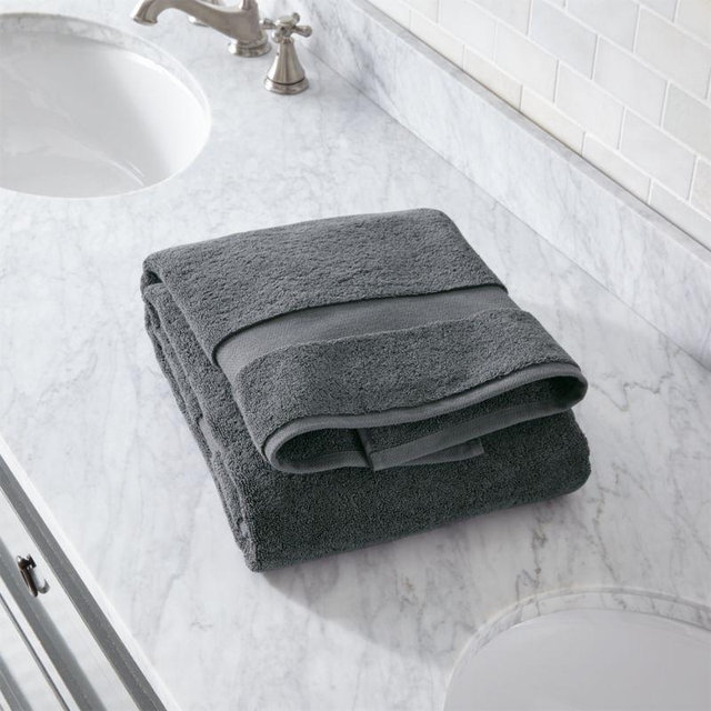 Turkish Cotton 800-Gram Slate Grey Bath Towel