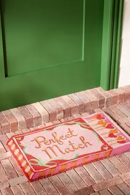 Perfect Match Valentine's Coir Printed Doormat