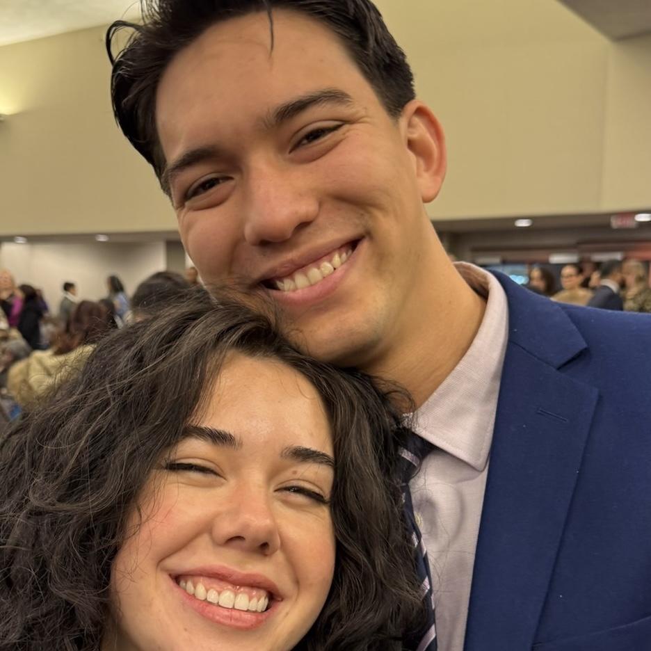 Attending our first assembly together!
