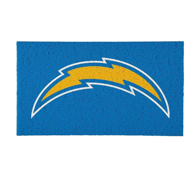 Team Sports America NFL Los Angeles Chargers Sports Doormat | Indoor Outdoor Entrance | 28 x 16 Inches | Non-Slip Front Door Mats | Official Licensed | Sports Fans Entryway Welcome Rug