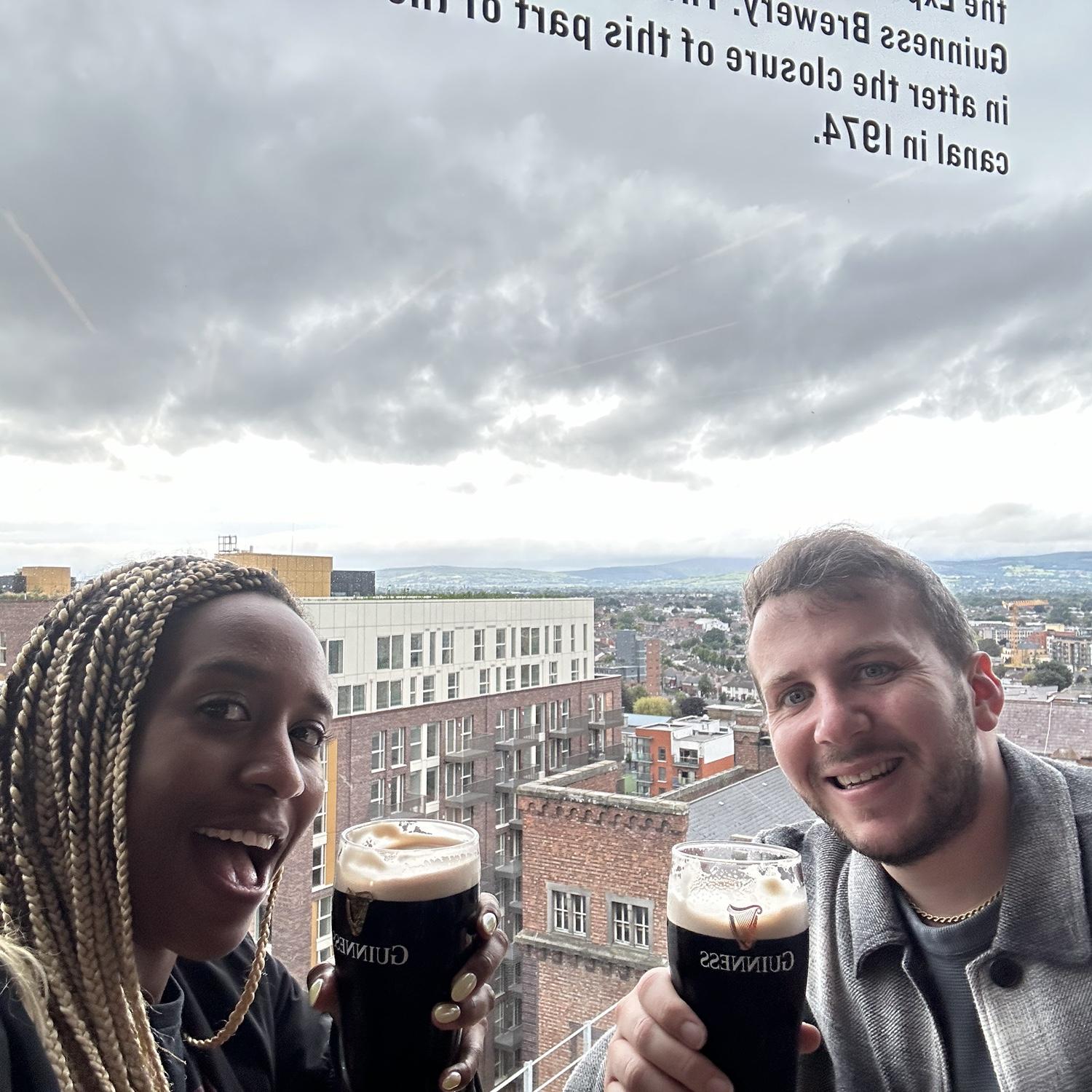 August 2024. Dublin, Ireland. Sipping on our umpteenth Guinness of the trip while touring the Guinness factory.