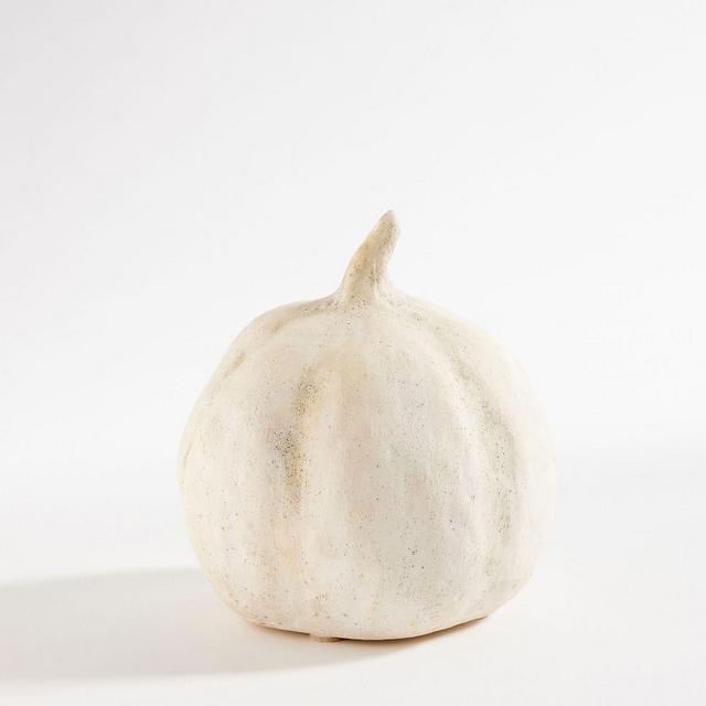 Terra Cotta Pumpkin, Medium, White