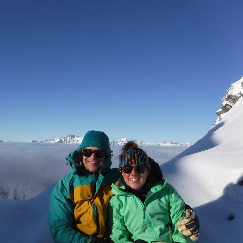 Summit of Ursa Minor on Roger's Pass in 2016. This was the only time we saw the sun on our Revelstoke trip with Carl Stringer and Dylan Strike. This trip is where Carl introduced us to bear fights.
