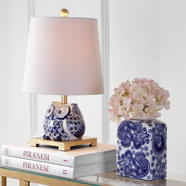 Blue Whimsical Owl Table Lamp