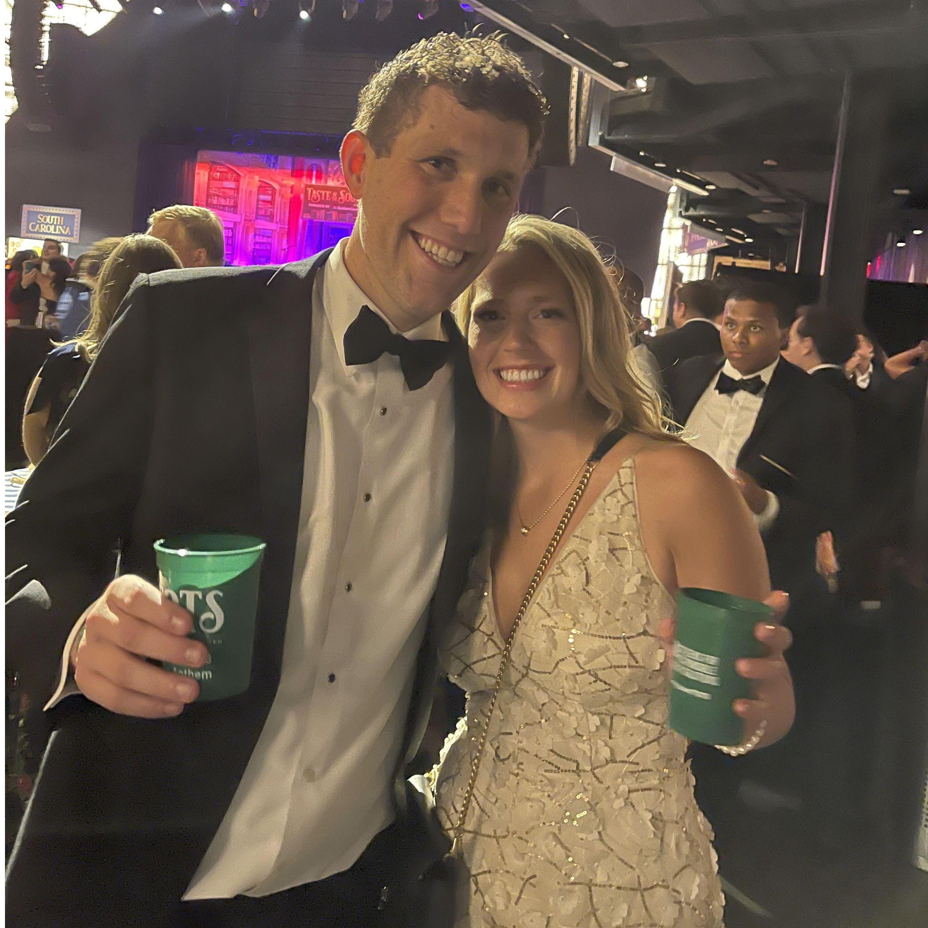 Our first photo together at Taste of the South. We danced all night!