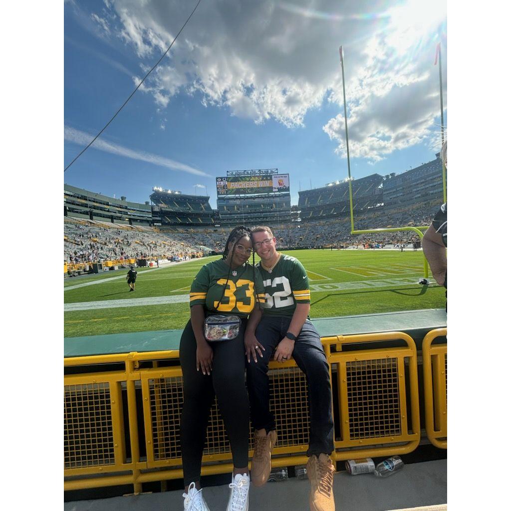 Our second Packers game together