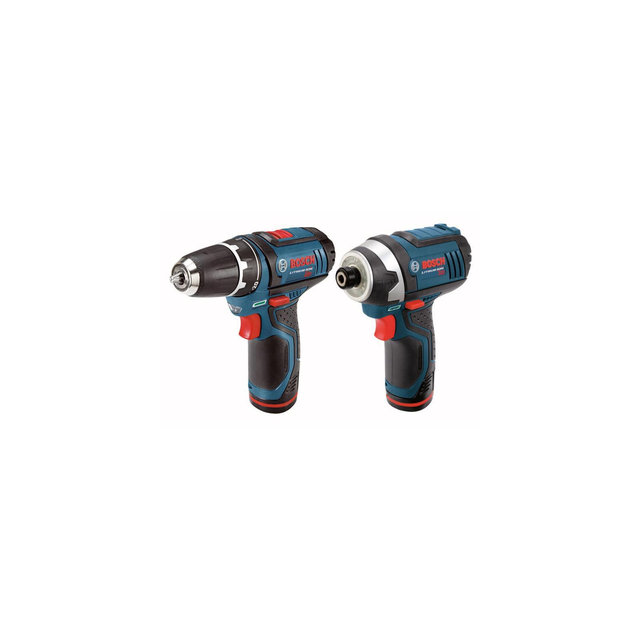 Bosch 12V Cordless Brushed 2 Tool Compact Drill and Impact Driver Kit