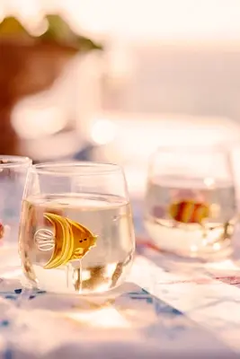 Fish Icon Glass, Angelfish