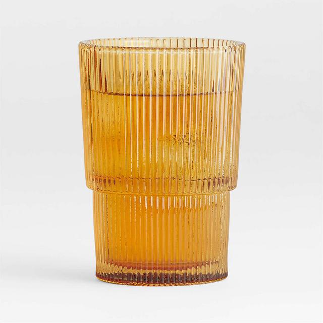 Atwell Orange Highball Glass