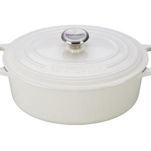 Le Creuset - Small Oval Dutch Oven - White
