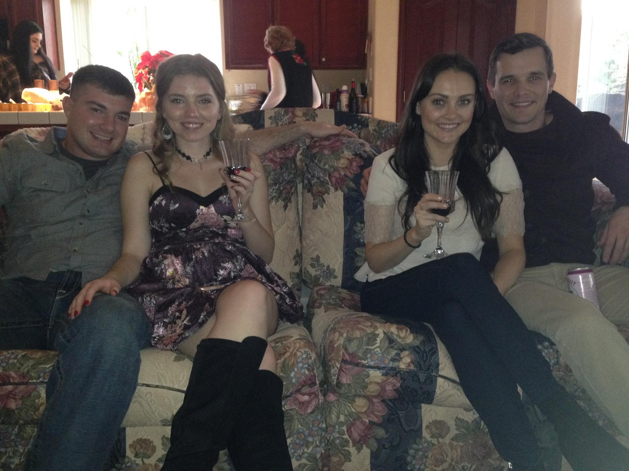 With cousin Victoria and Trae at grandma Winnie’s