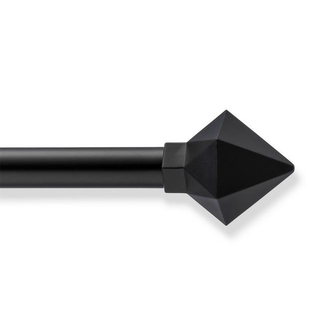 28"- 48" Cafe Rod Faceted Pyramid Black - Room Essentials™