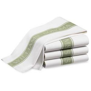 Williams Sonoma Classic Logo Towels, Set of 4, Sage Green