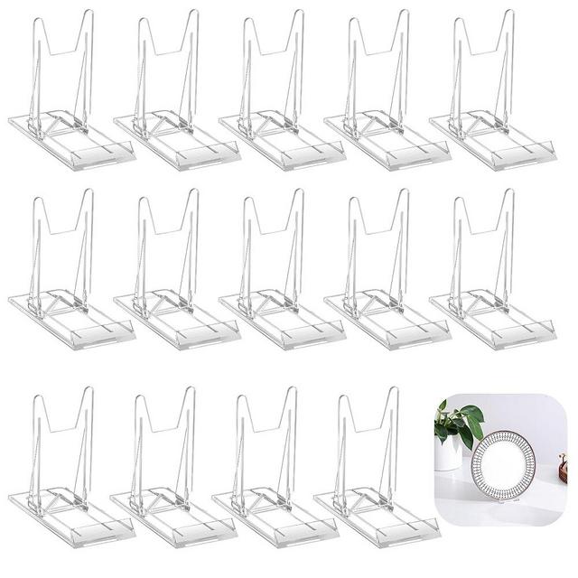 14 Pack Acrylic Book Display Stand - Adjustable Clear Easel Holder Display Collector Stand for Comic Books, CD DVD, Plates, Magazines, Postcard, Artworks, Collectibles & Home Office Decor