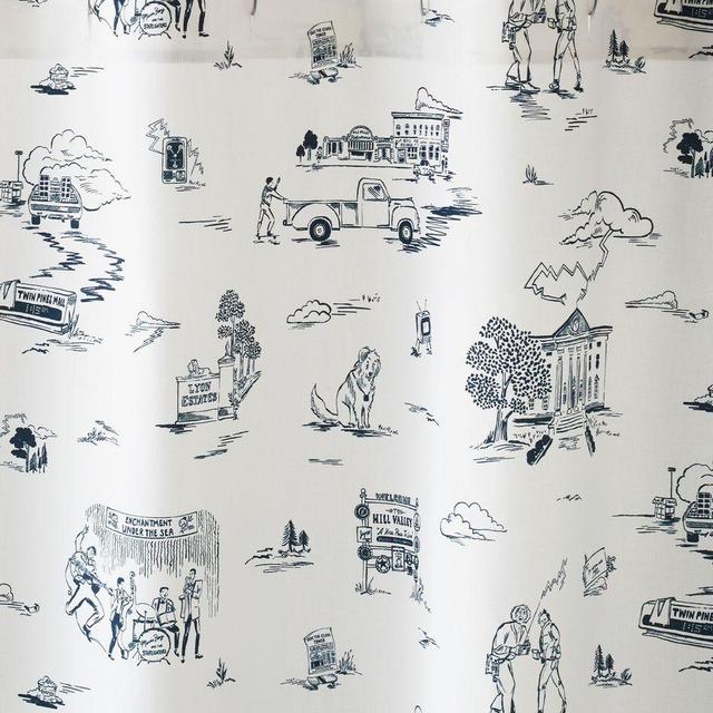 Hygge & West Hill Valley Toile Shower Curtain