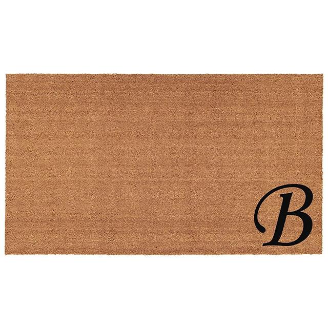 Home & More 153622436B Urban Chic Monogram Doormat (Letter B), Black/Natural, 24" x 36"