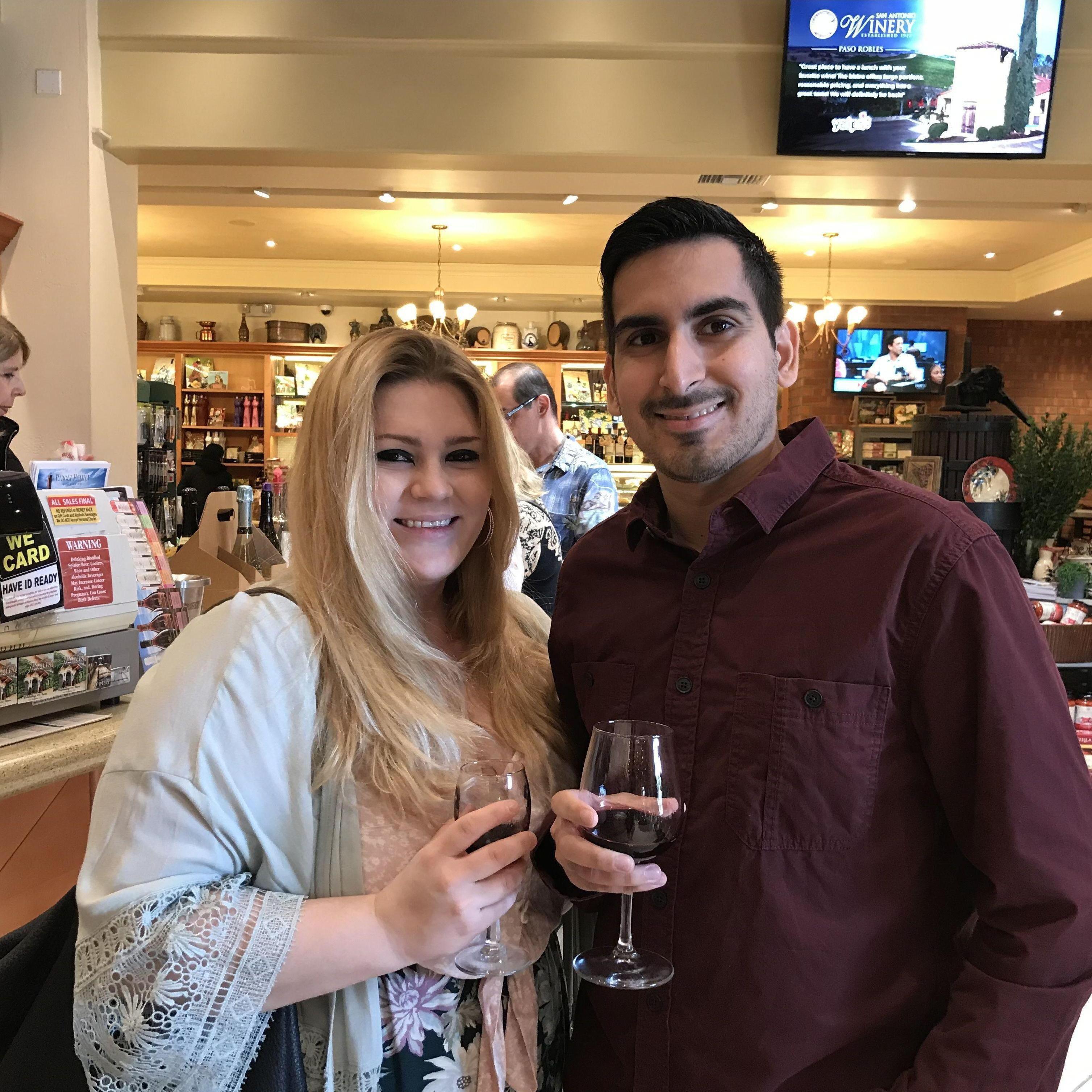 We really love a good wine tasting..