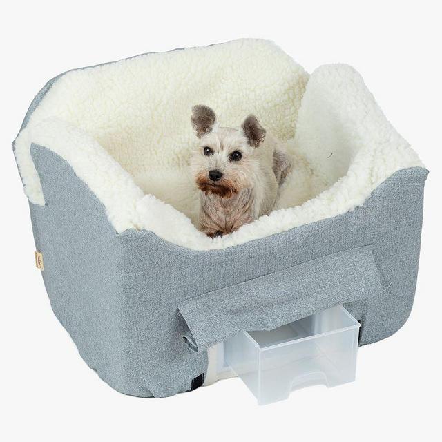 Look Out Pet Car Seat With Storage, Medium, Stone Diamond Print