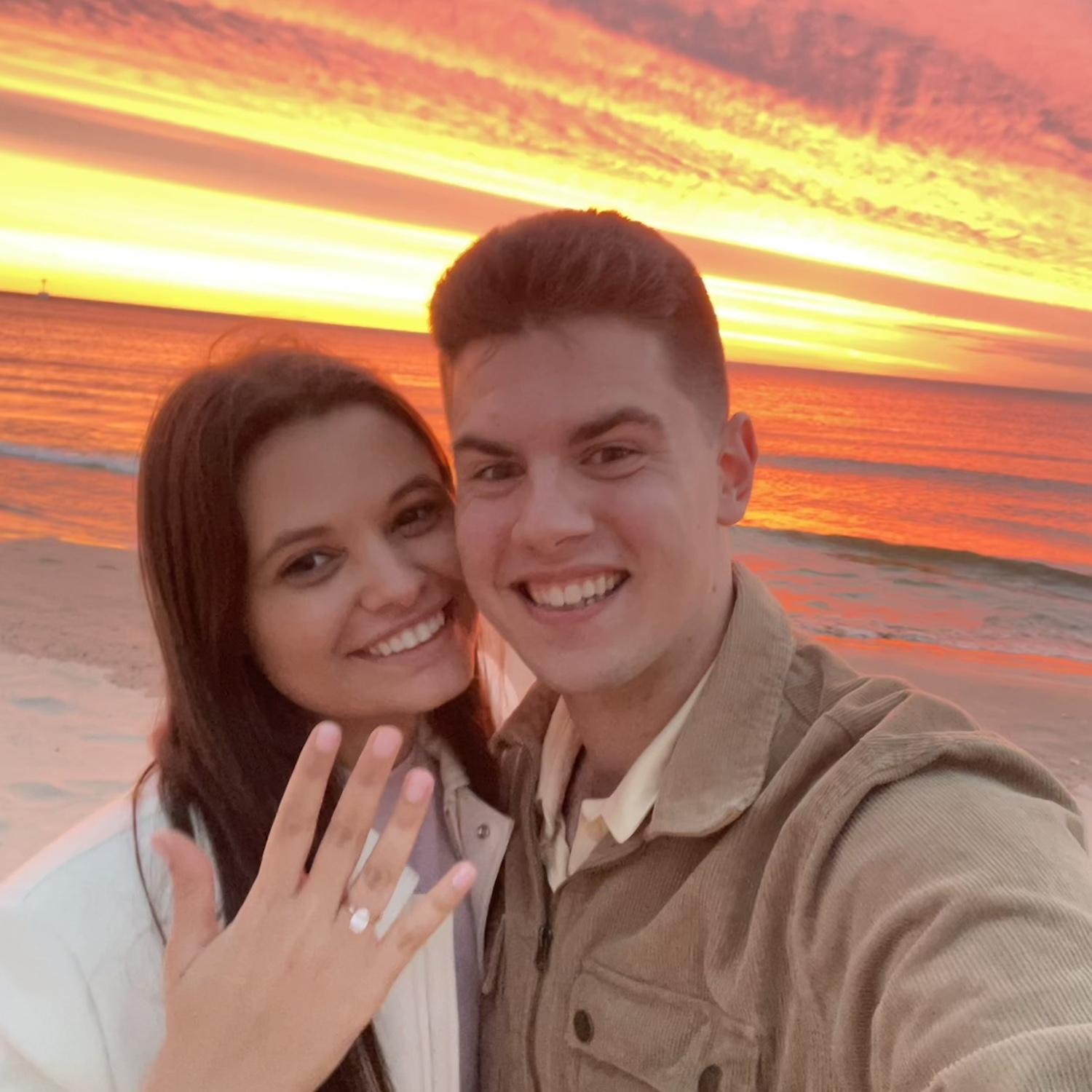The perfect proposal. We got the most stunning sunset that we have ever seen.