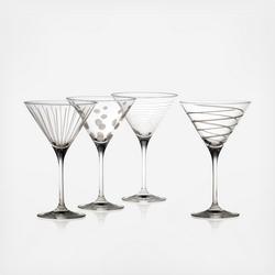 Mikasa Cheers 10 oz Martini Glass Set, 4 count