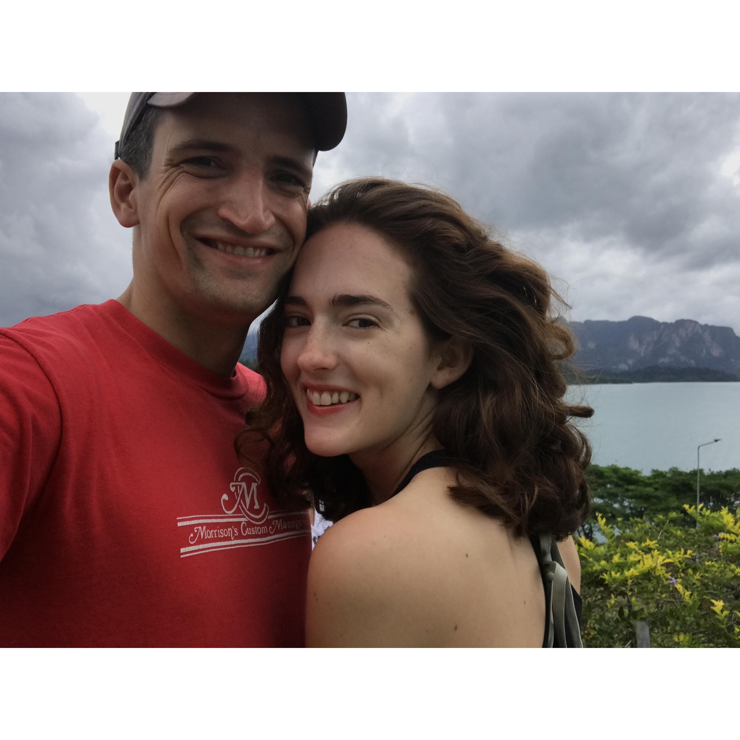 Elle "dragged" Tim back to Thailand on her post-bar exam trip.