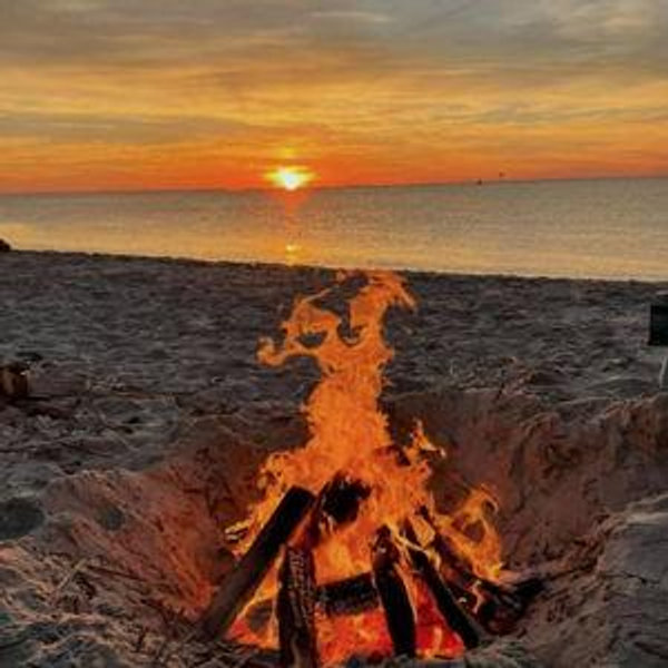 Beachside bonfire