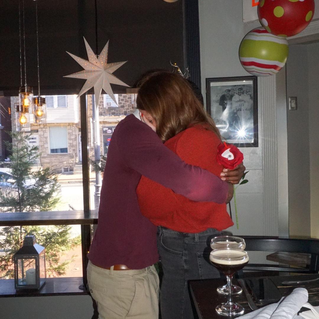 After he popped the question!!