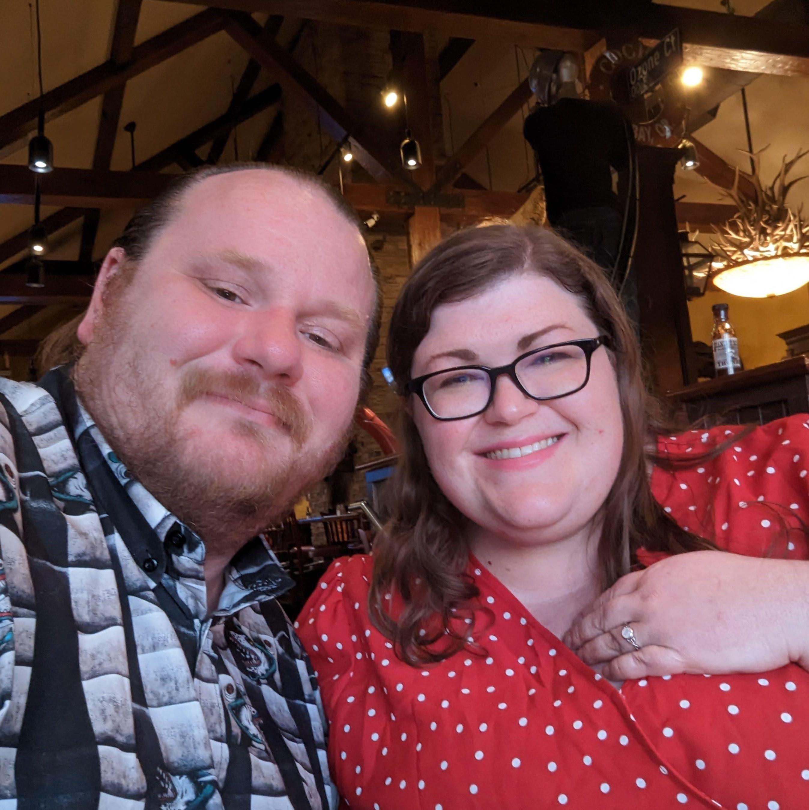 Our engagment celebratory dinner at Shamus T-Bones.