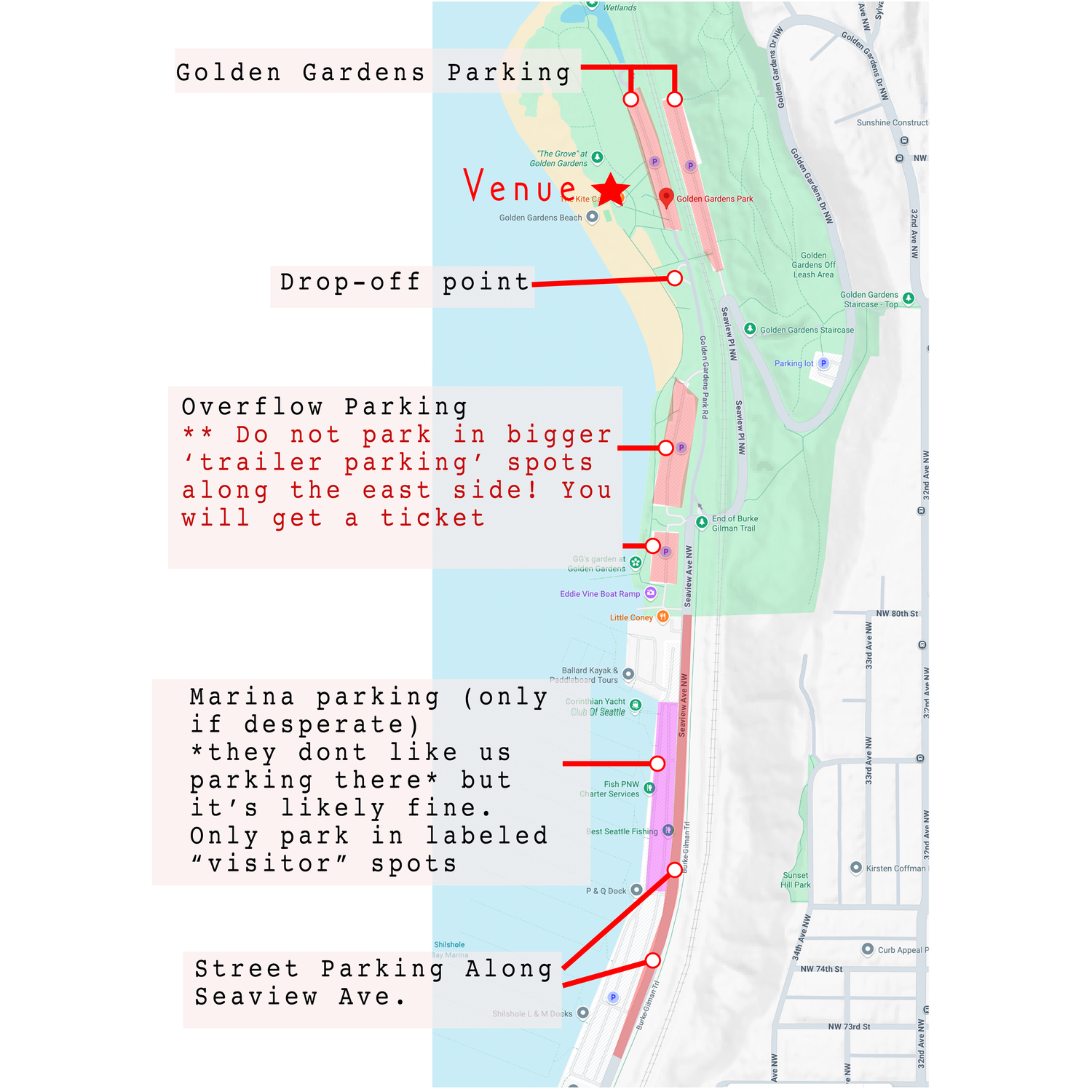 We highly recommend car-pooling and/or using a ride-share app to get to and from the venue!

If you are driving, it's very likely you'll have to walk 5 minutes or so to the venue.

*There IS a drop-off circle very near the venue, please see the map for location!*