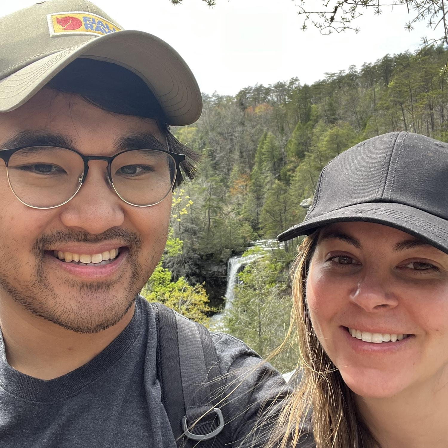 Fall Creek Falls, TN! This was a long and hard hike... this is before we looked terrible from how hard it was!