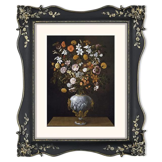 Black 8x10 Picture Frame Antique Frames 8x10, 8 by 10 Vintage Frames Vintage Wall Decor