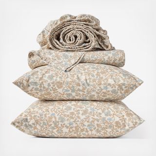Organic Print Percale 4-Piece Sheet Set