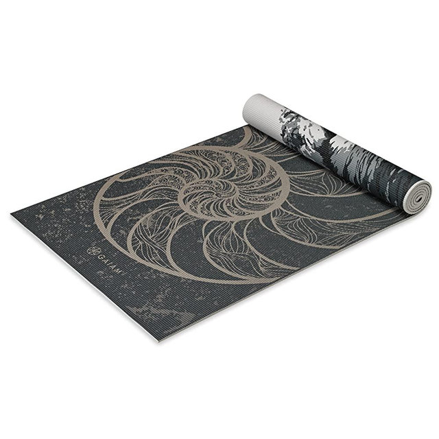 Gaiam Yoga Mat - Premium 6mm Print Reversible Extra Thick Non Slip Exercise & Fitness Mat for All Types of Yoga, Pilates & Floor Workouts (68" x 24" x 6mm Thick)