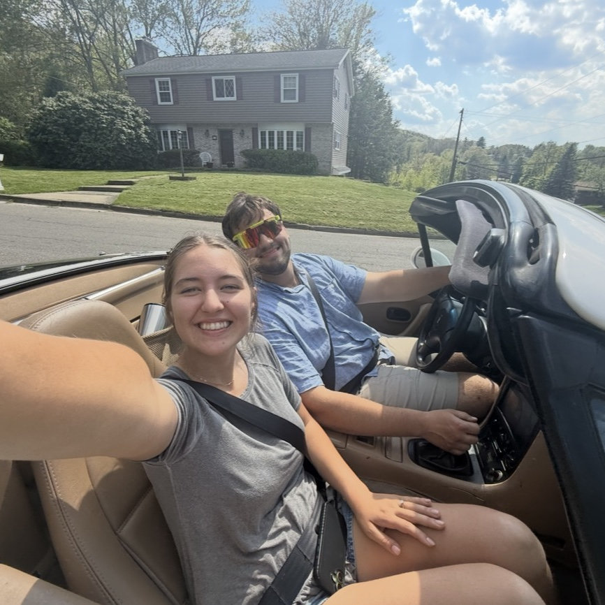 Keenan took Elora on a ride in his brother Gavin's convertible!