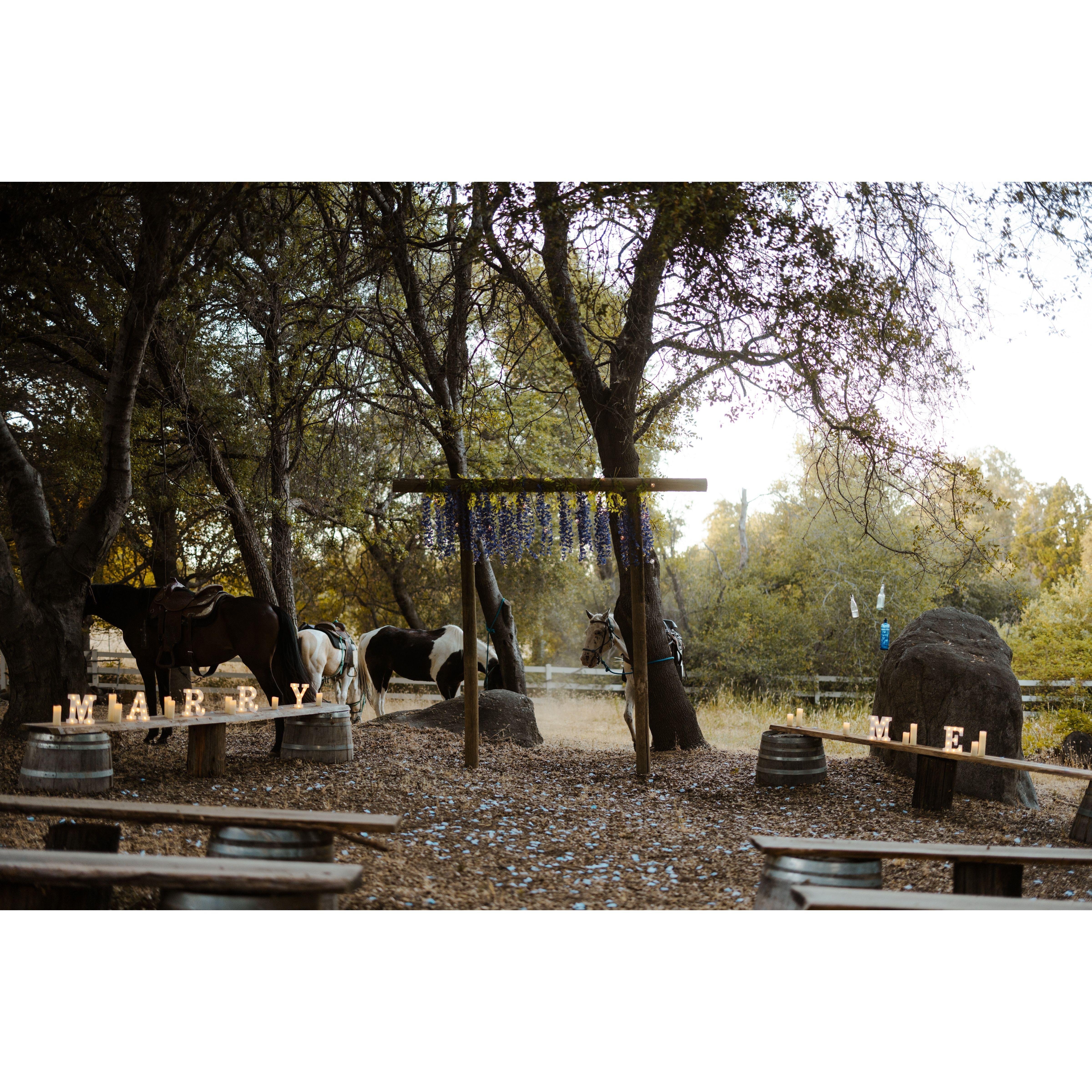 The first ranch where we rode horses together.