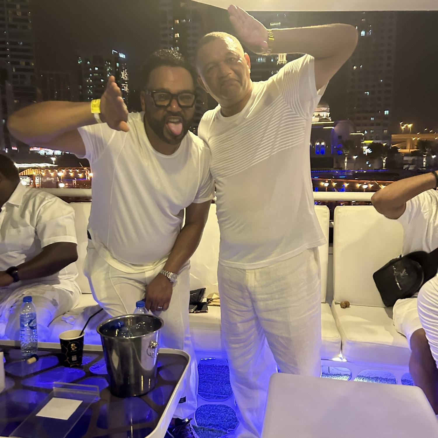 All white yacht party in Dubai