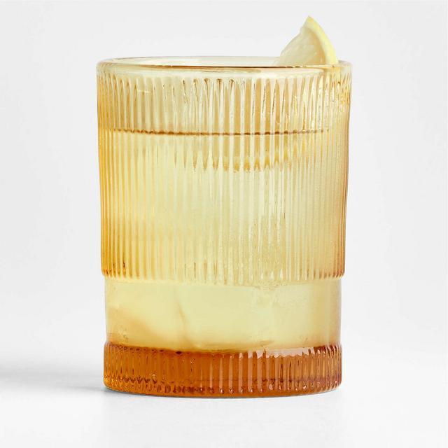 Camden Amber Fluted Highball Glass