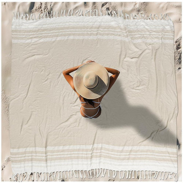 Oversized Turkish Beach Towel Blanket XXL Cotton Sandproof Towels Boho Woven Extra Large Big Sand Free Giant Throw Thick Blankets Huge Quilt XL Picnic Camping Necessities Cloud For Adult Gifts